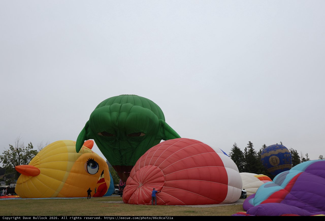 Giant Yoda Balloon Inflation at Hot Air Festival