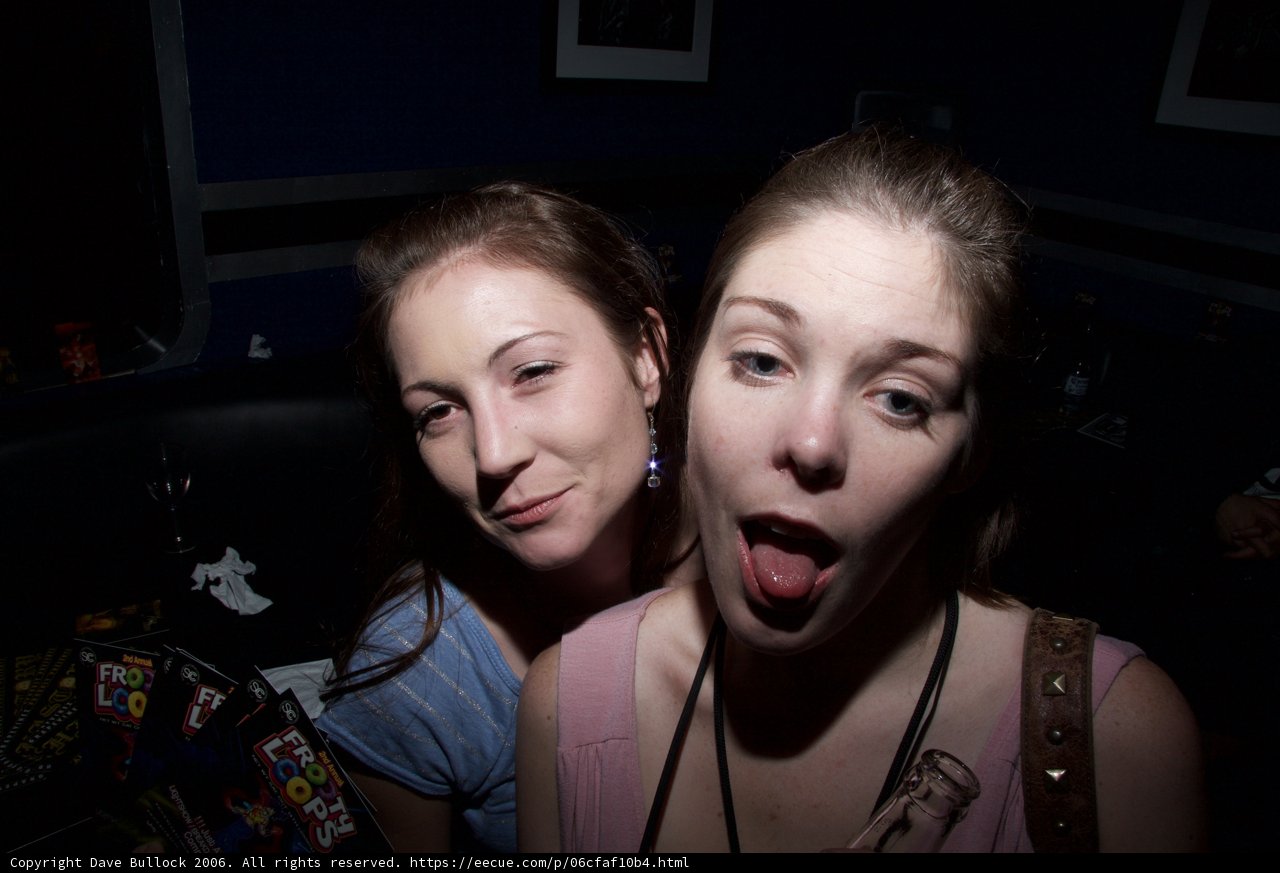 Two Women Making Funny Faces