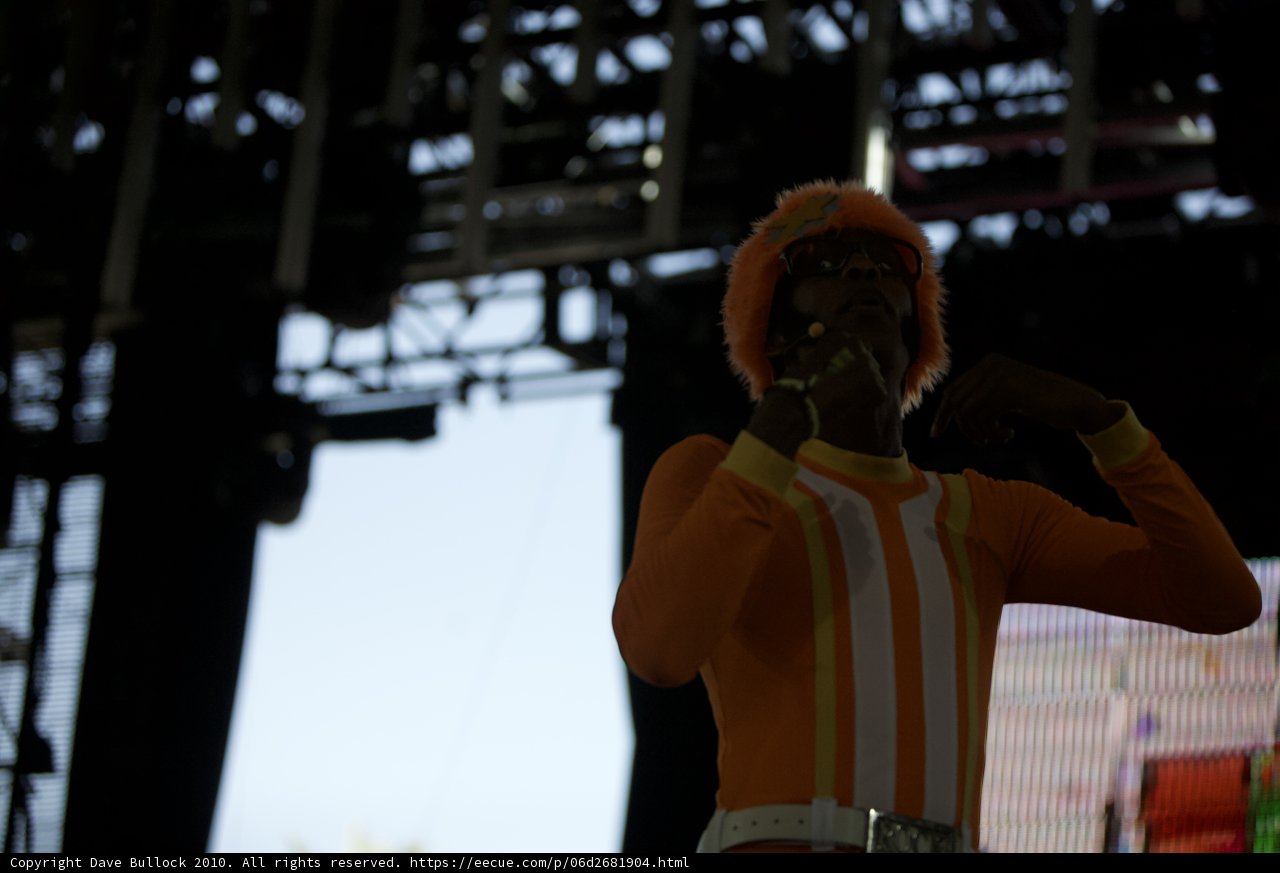 Orange Outfit on Stage
