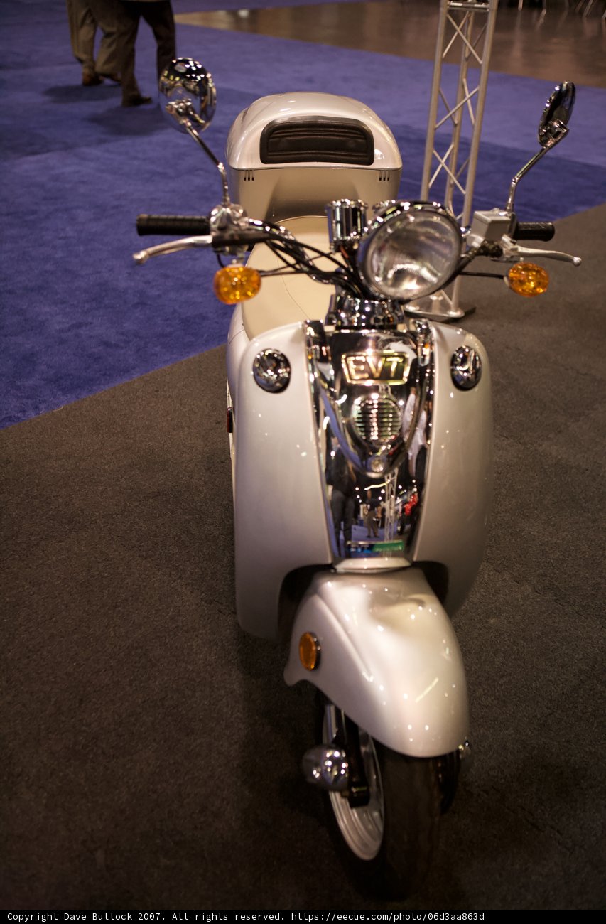 Parked Silver Scooter