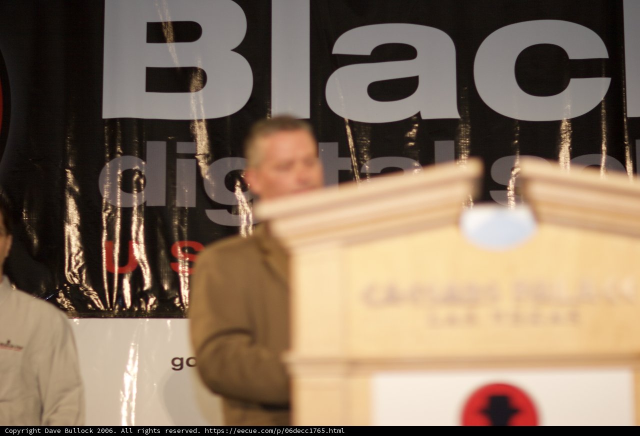 Man Addressing a Crowd at a Press Conference