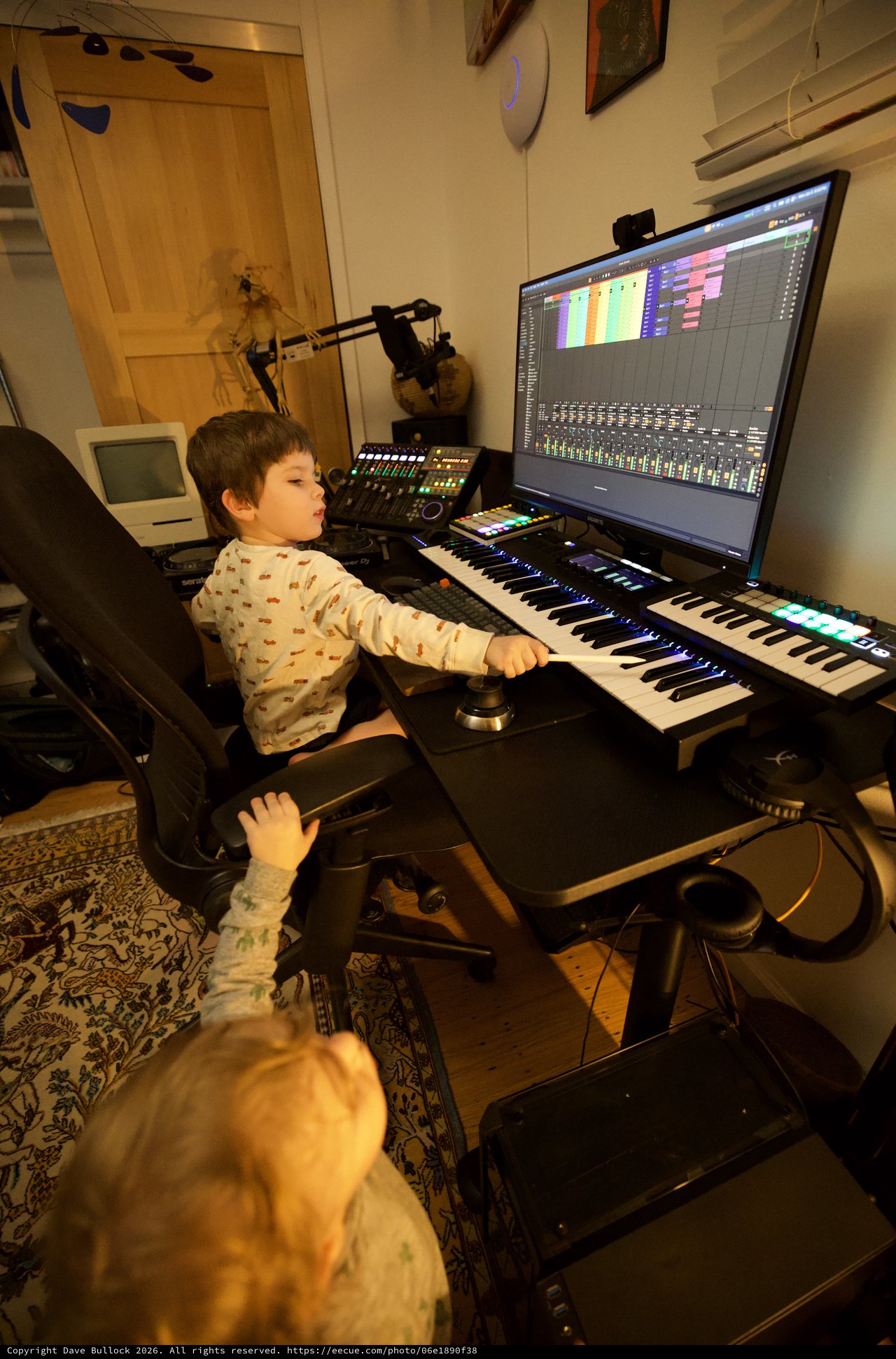 Young Music Producer Creating in Home Studio