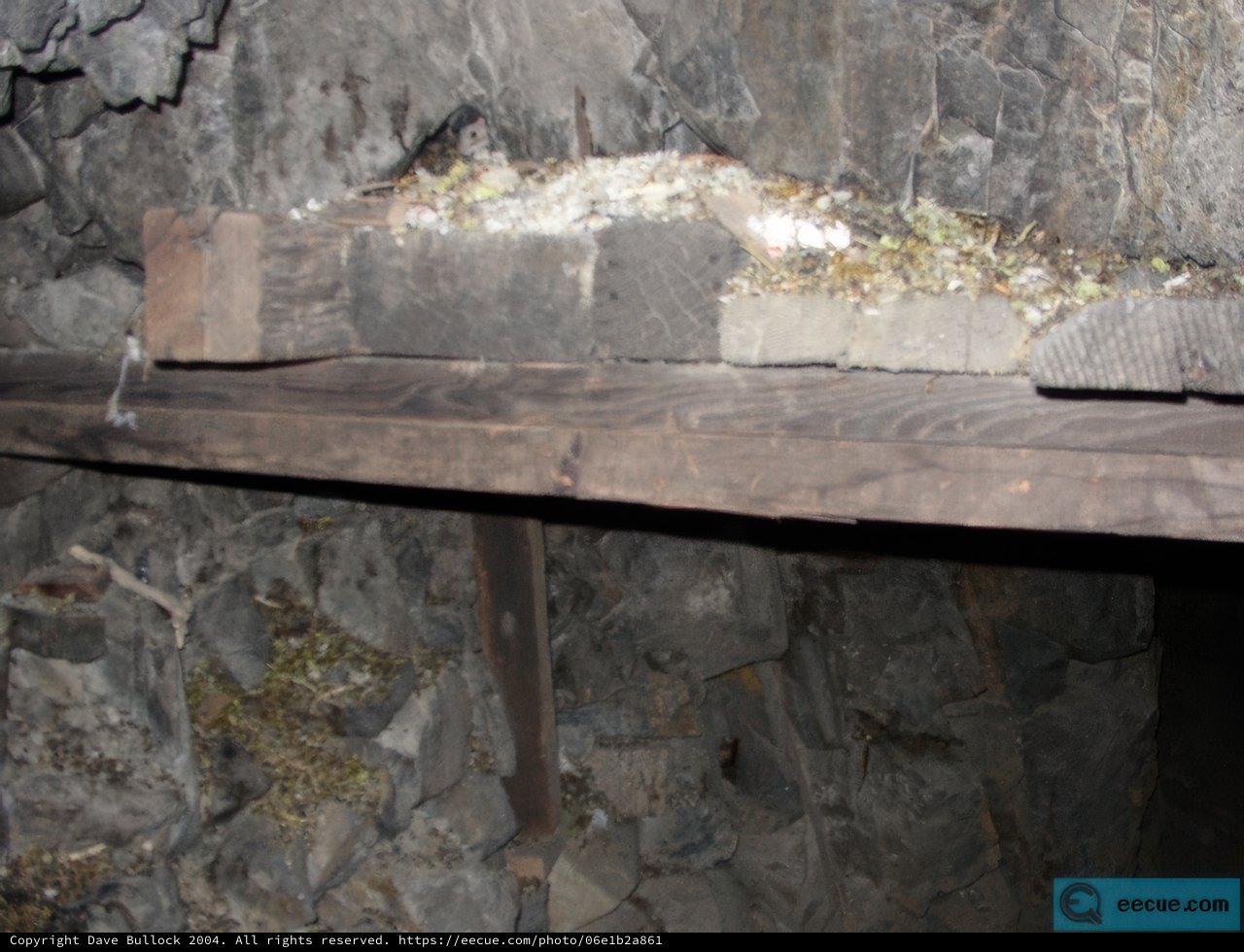 Rustic Bench in Ancient Slate Cave