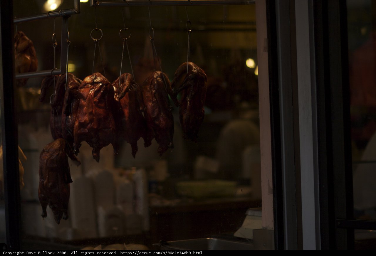 Hanging Meat in a Butcher Shop