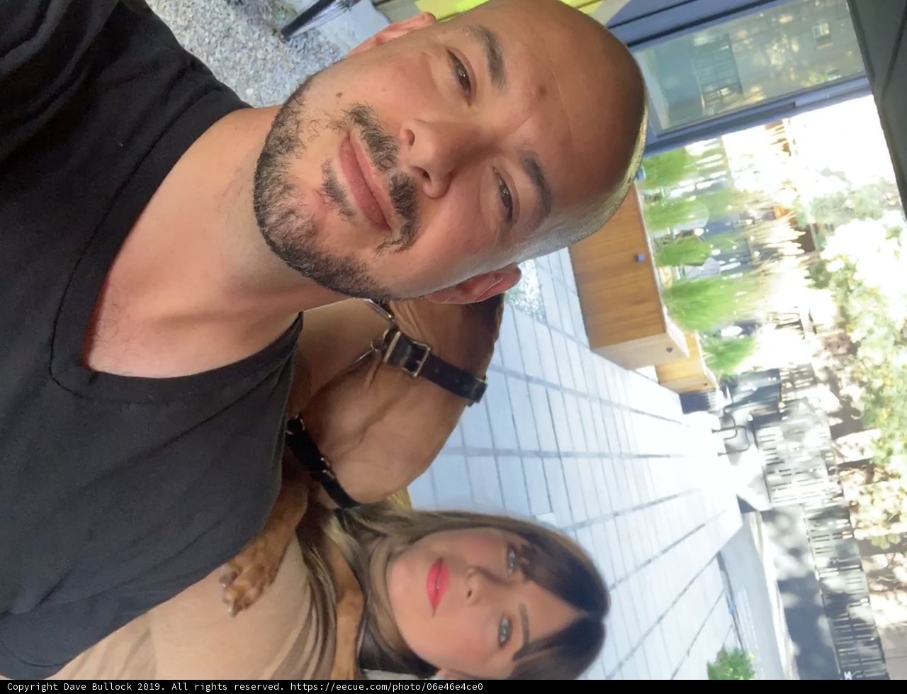 Selfie Time with Hound and Puppy