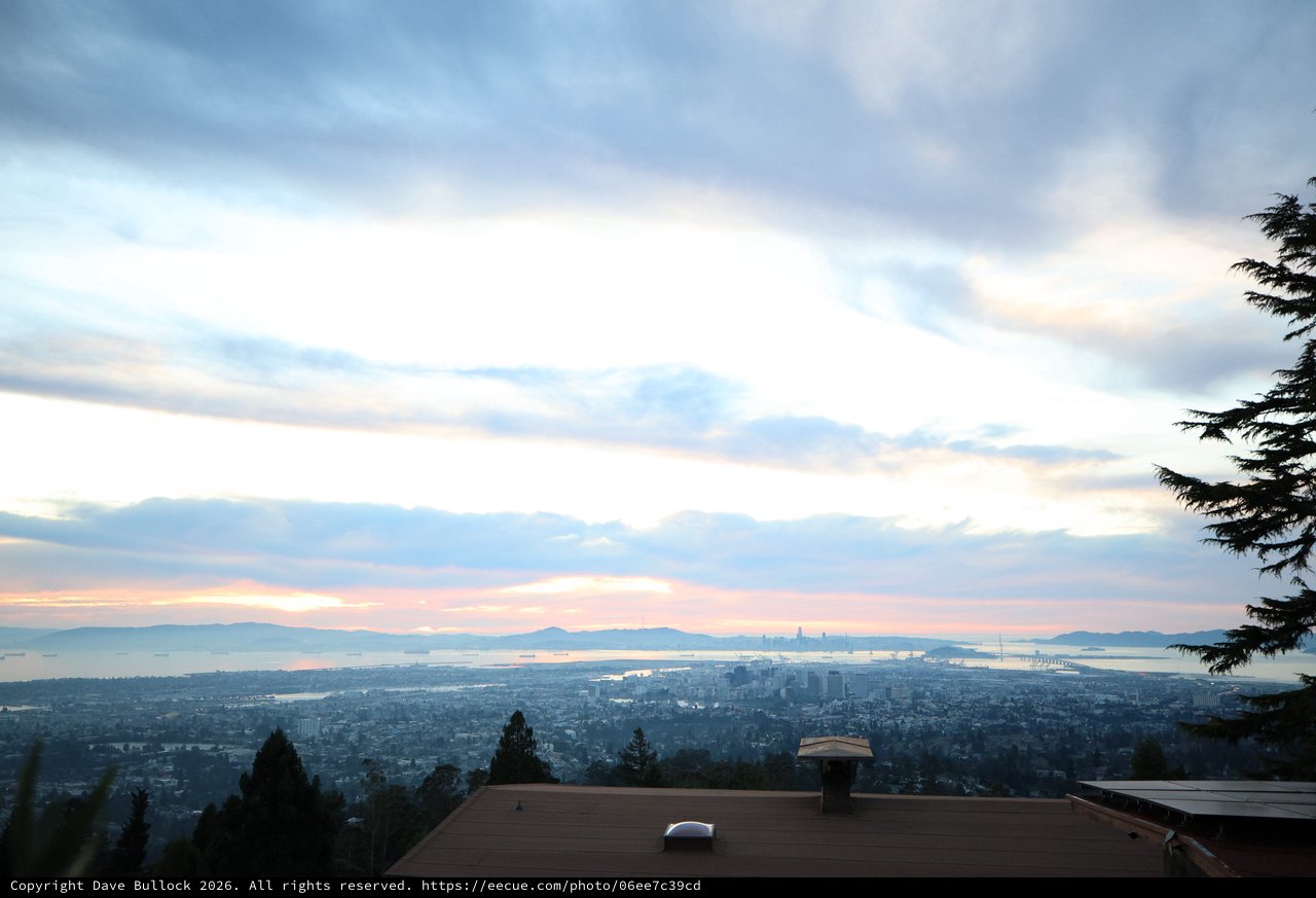 Sunset Over San Francisco Bay from Berkeley Hills