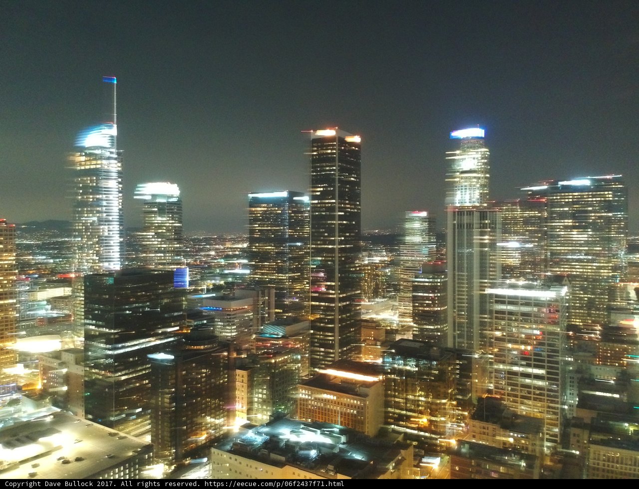 Illuminated Cityscape of Los Angeles