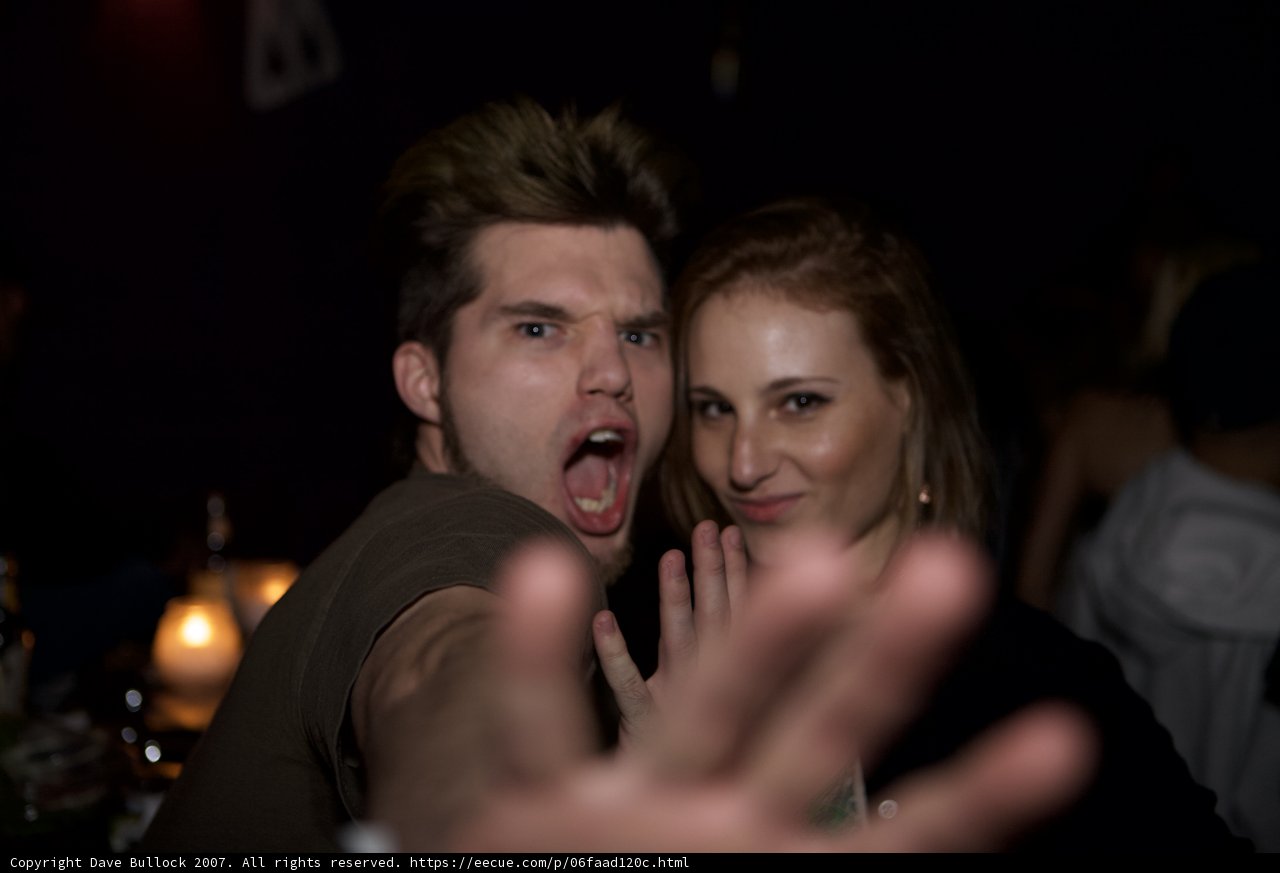 Respectful Hand Gestures at a Nightlife Event