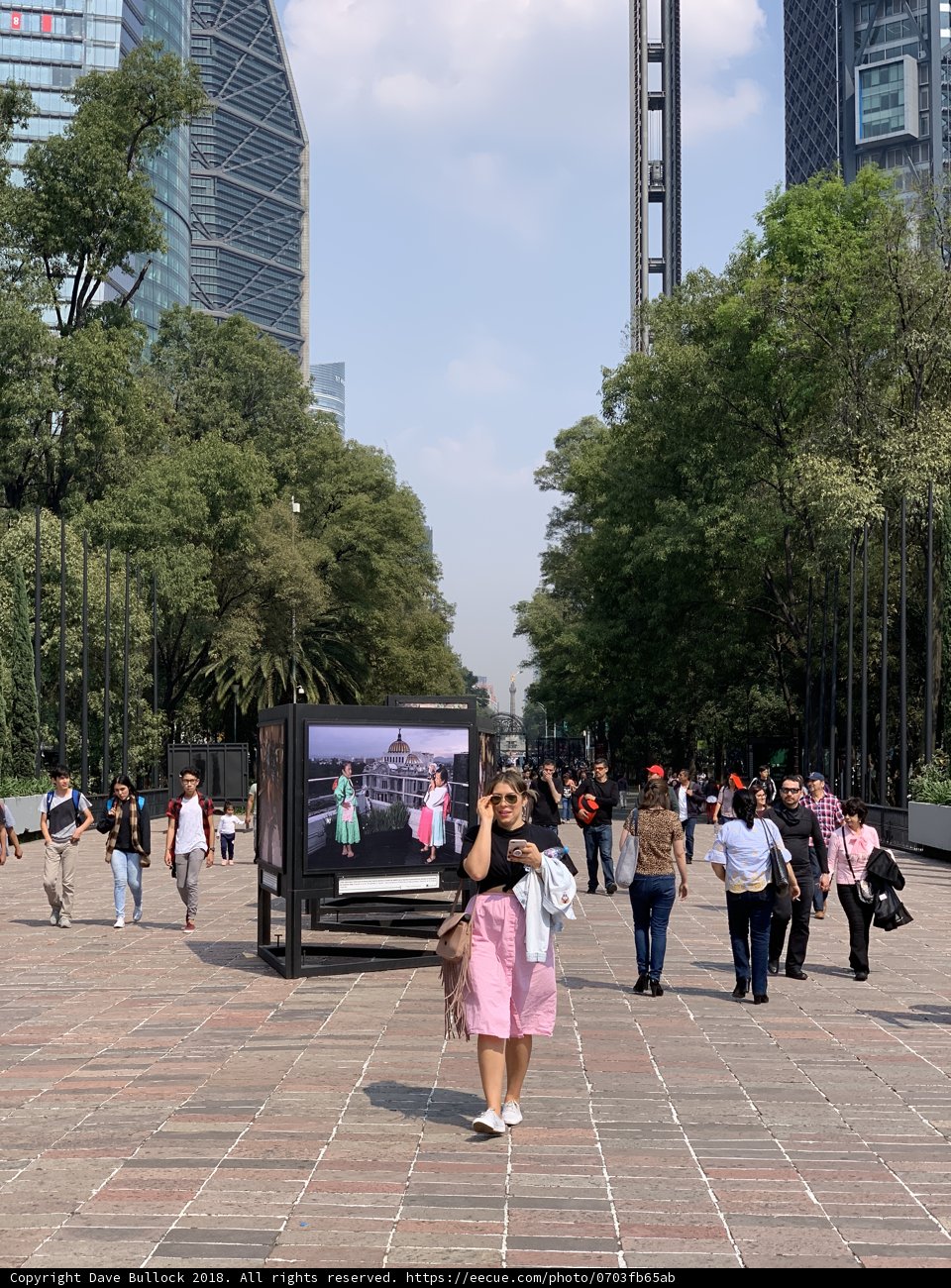 Urban Woman with Billboards