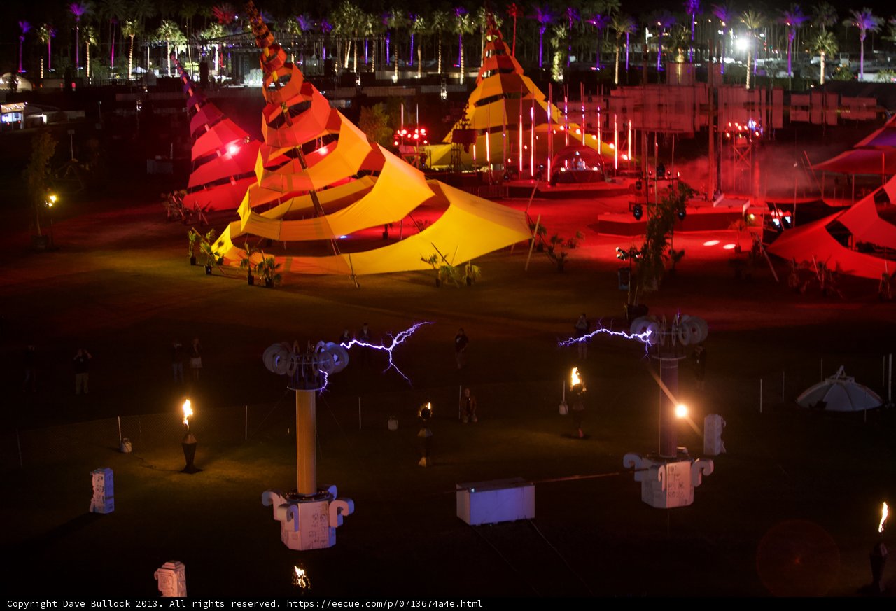 Illuminated Tent at the Coachella Festival