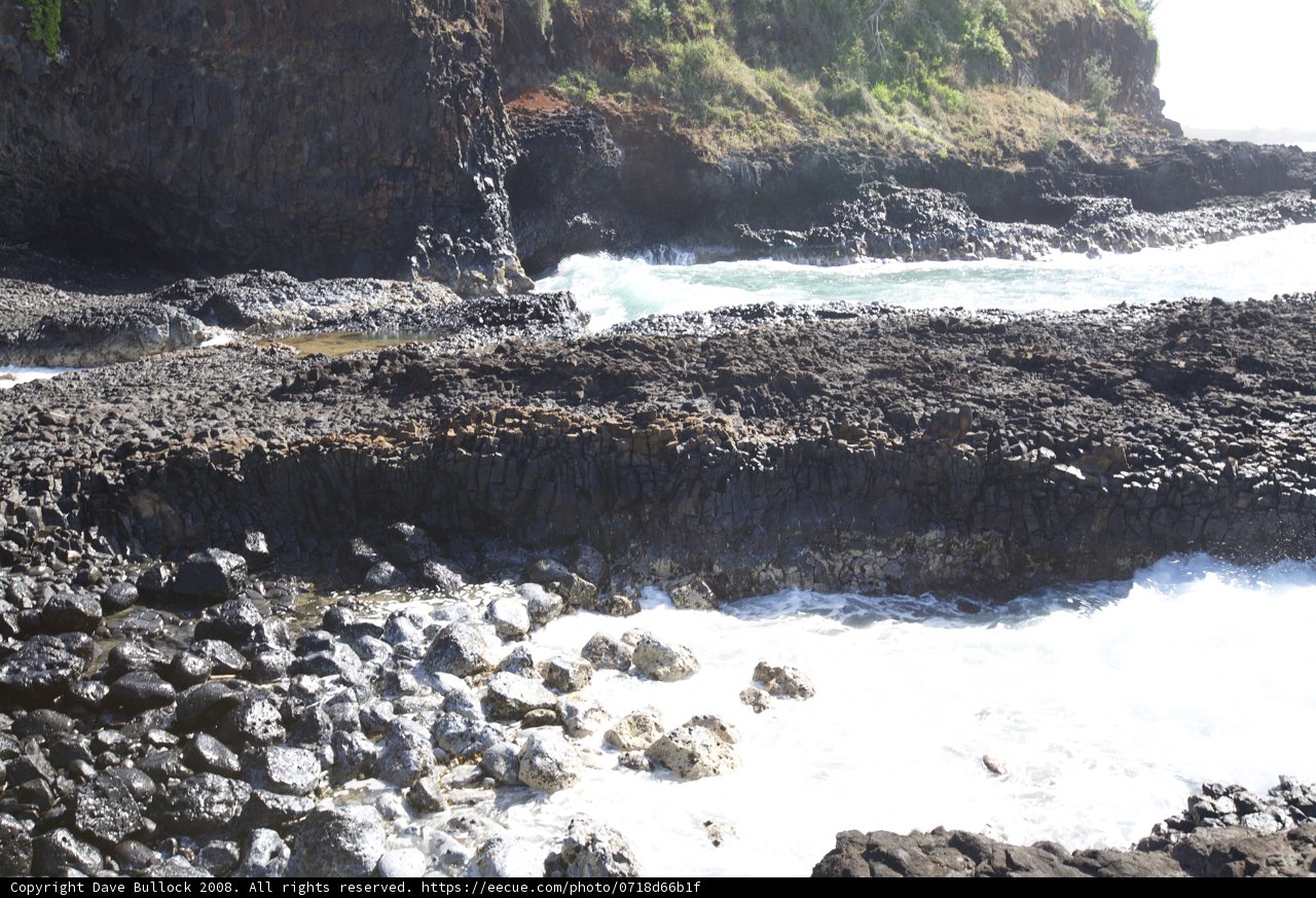 Waves Crashing on Rocky Promontory