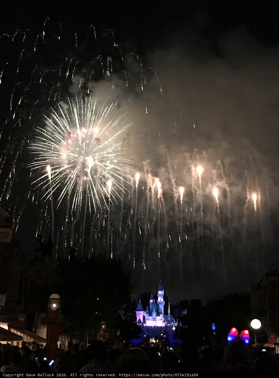 Disneyland Fireworks Light Up the Night Sky
