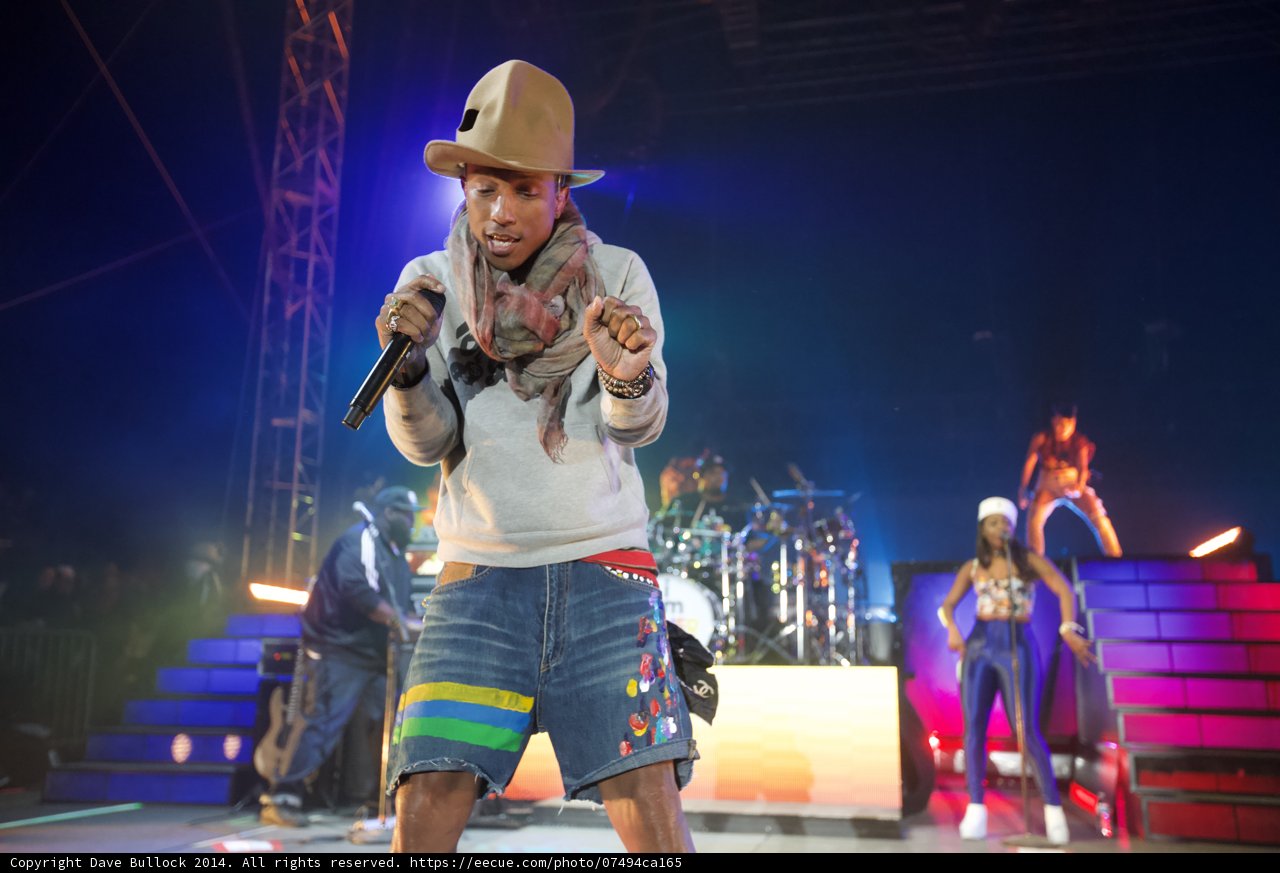 Pharrell Williams Rocks the Stage in Cowboy Hat and Shorts