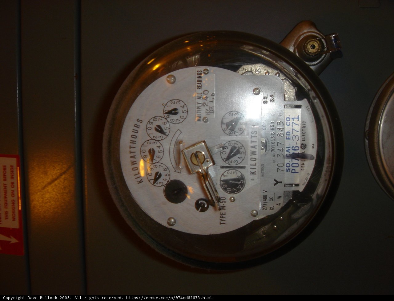 Meter Reading Close-Up