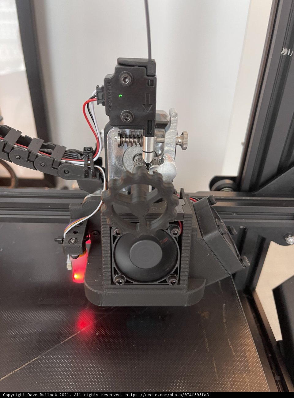 High-Tech 3D Printer with Fan and Light