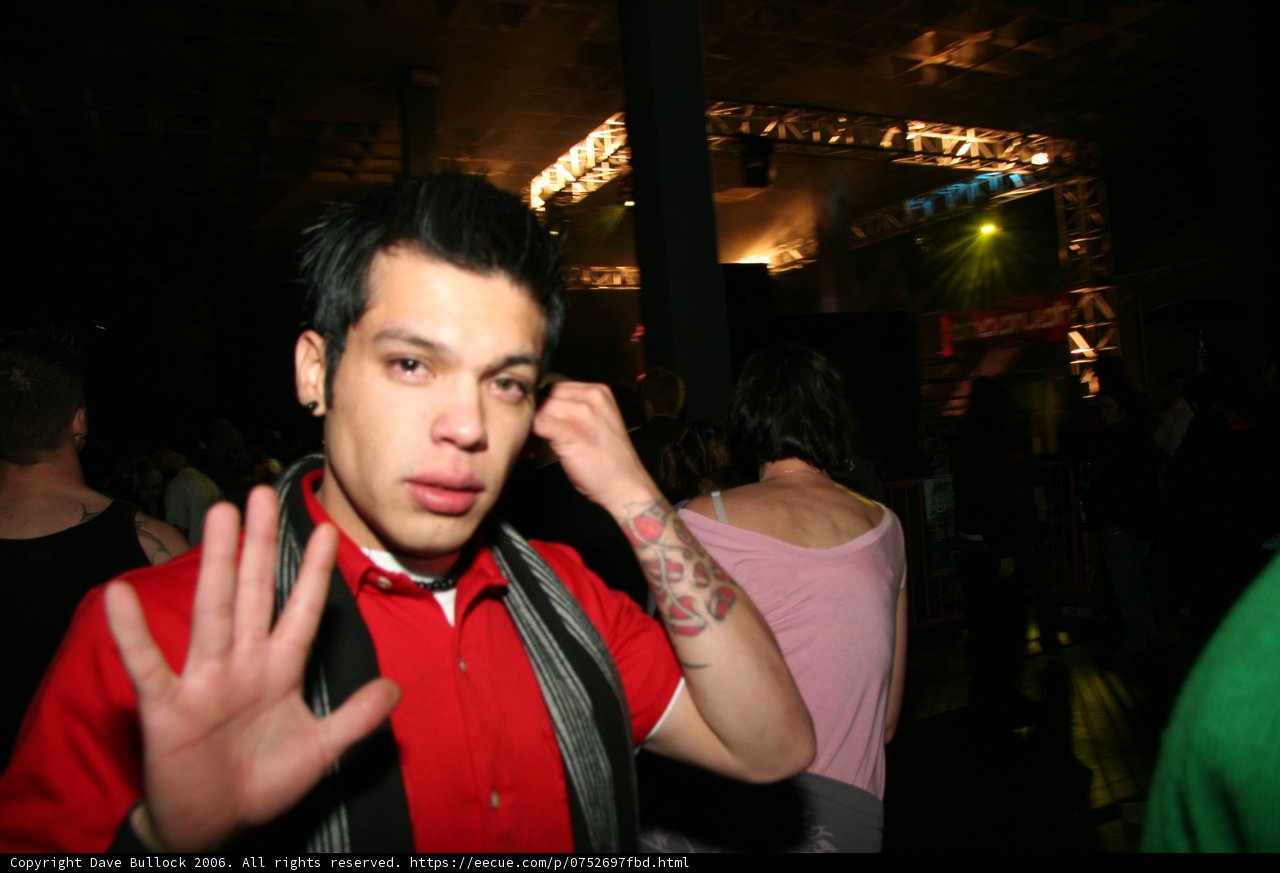 Red-Shirted Man at the Urban Night Club