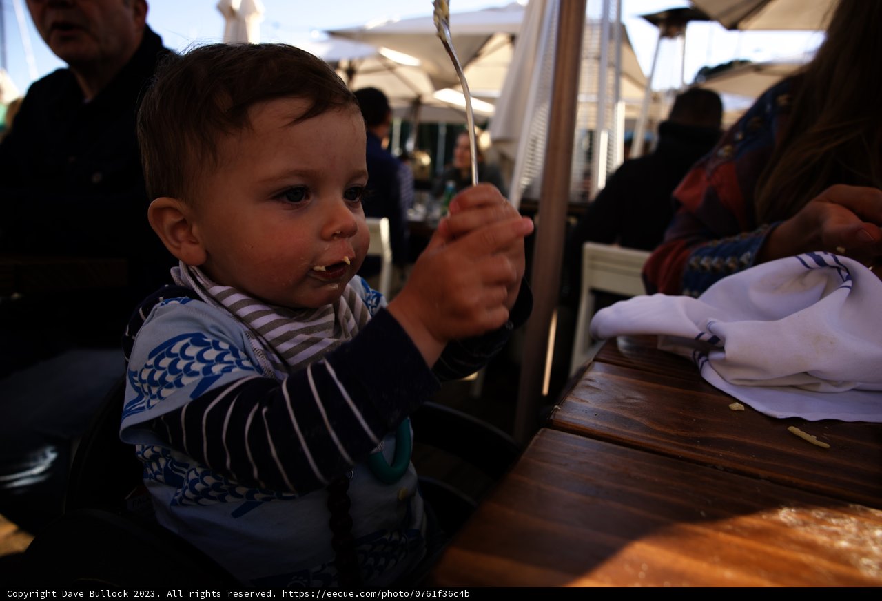 Baby's First Bite at the Café