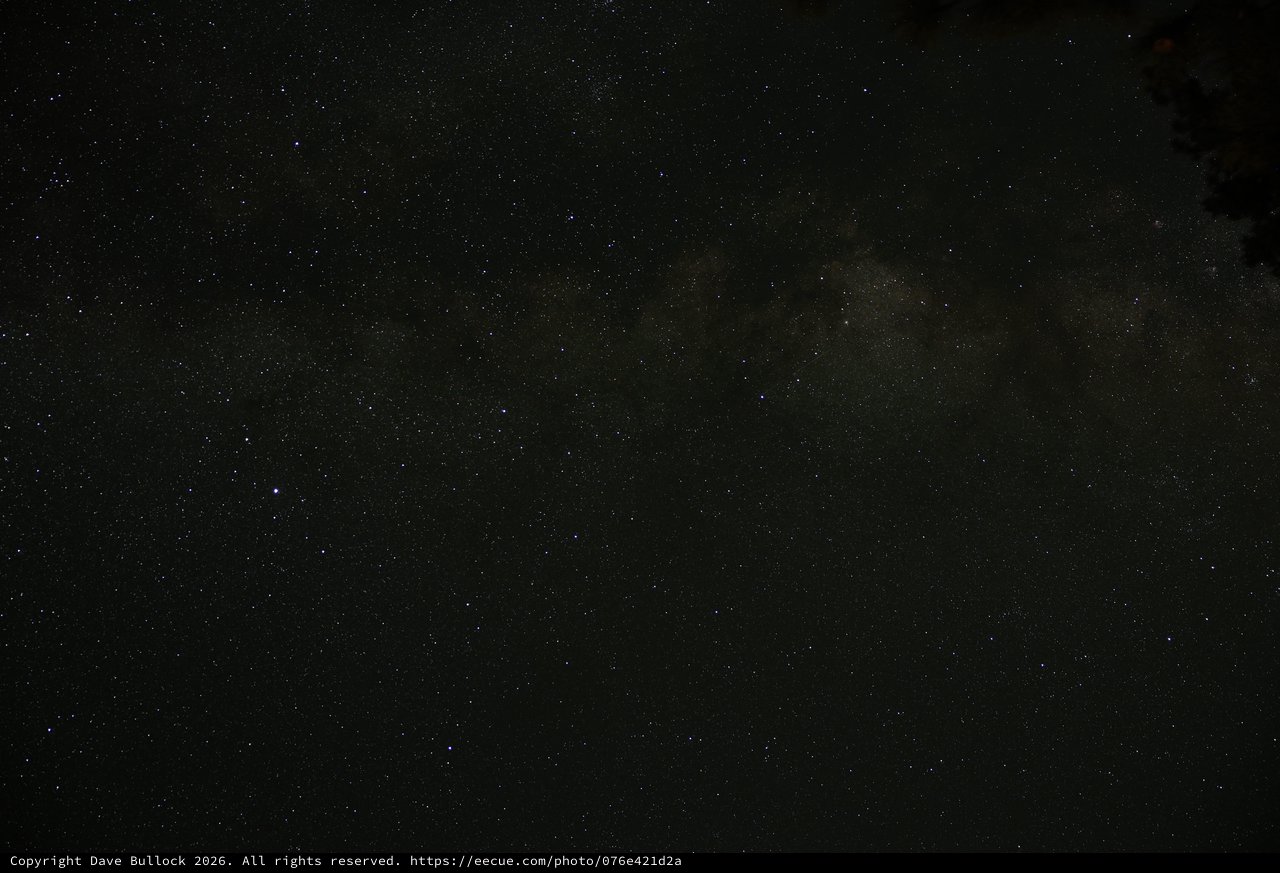 Milky Way Arches Over Mount Lassen Wilderness Night Sky