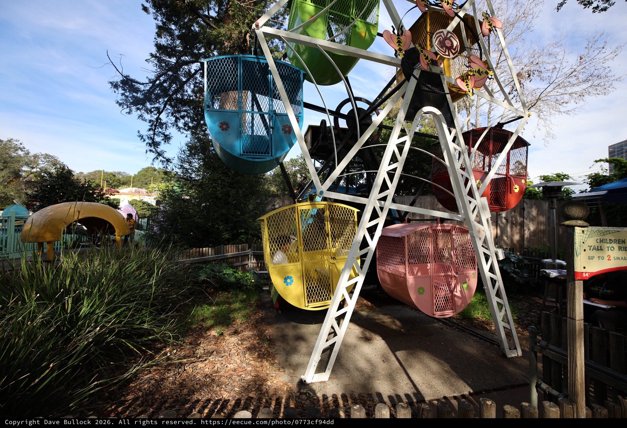 Vintage Ferris Wheel at Abandoned Amusement Park