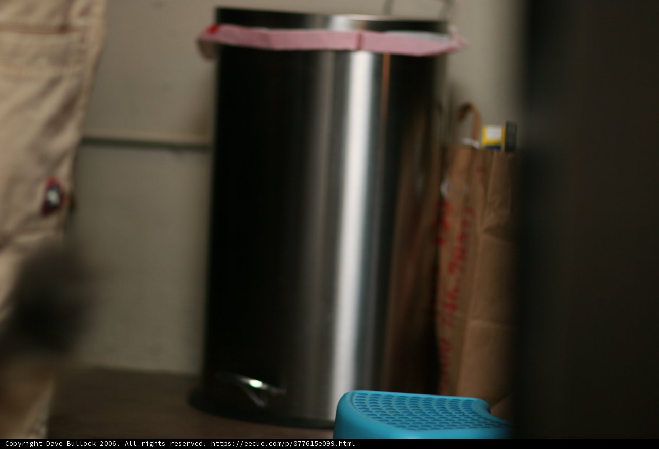 Trash Can with Bag on Top