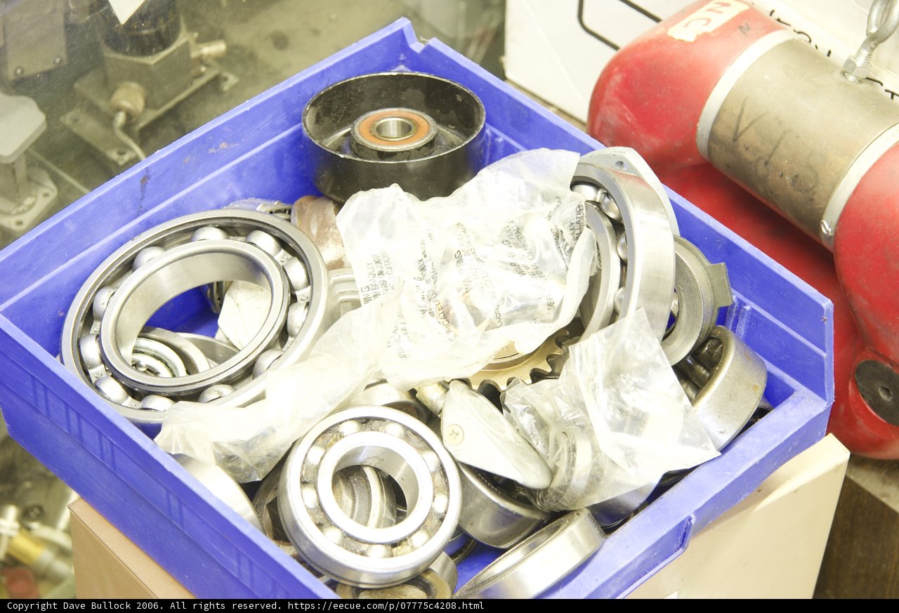Assorted Bearings and Machine Parts