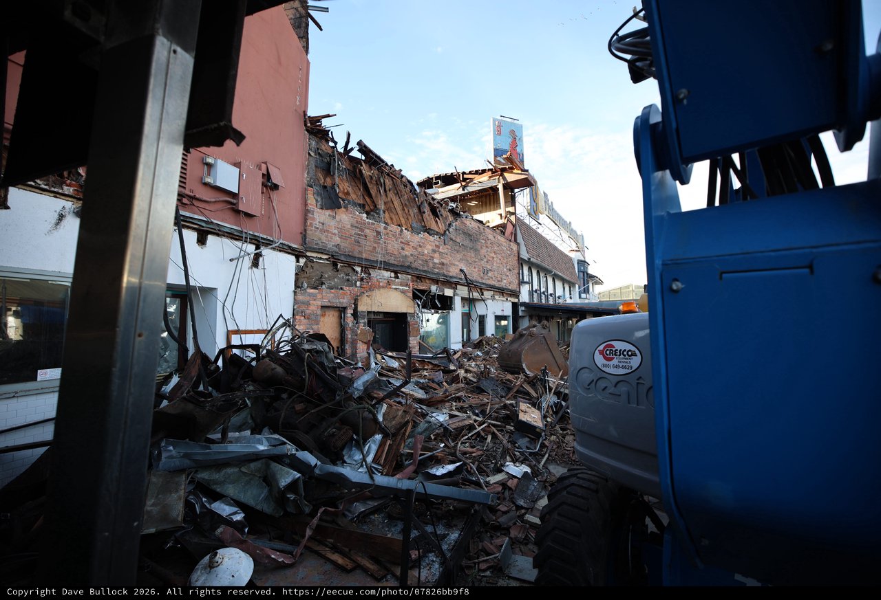 Devastating Building Demolition and Fire Damage Aftermath