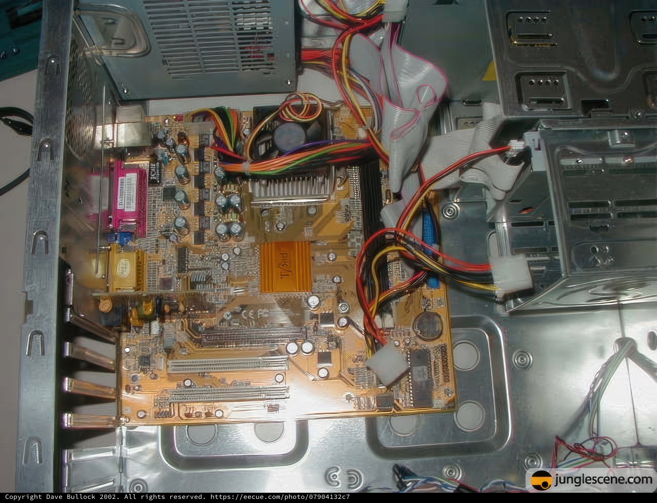 Computer Motherboard with All Its Components