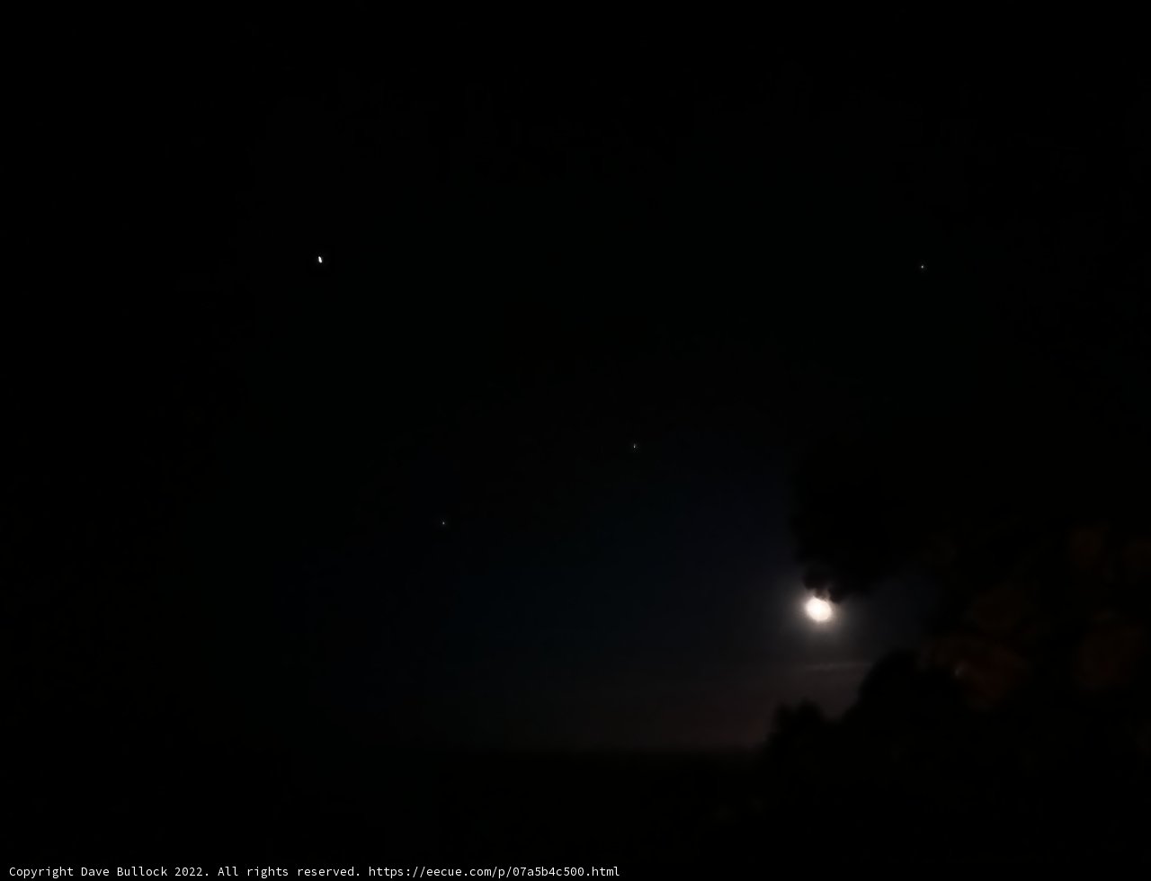Moon and Stars in Jenner, California
