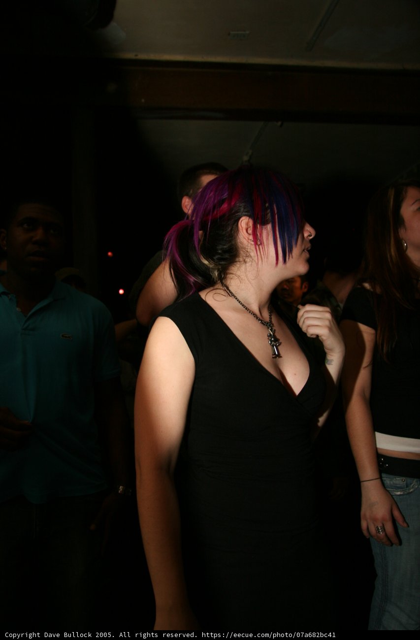 Purple hair, party wear