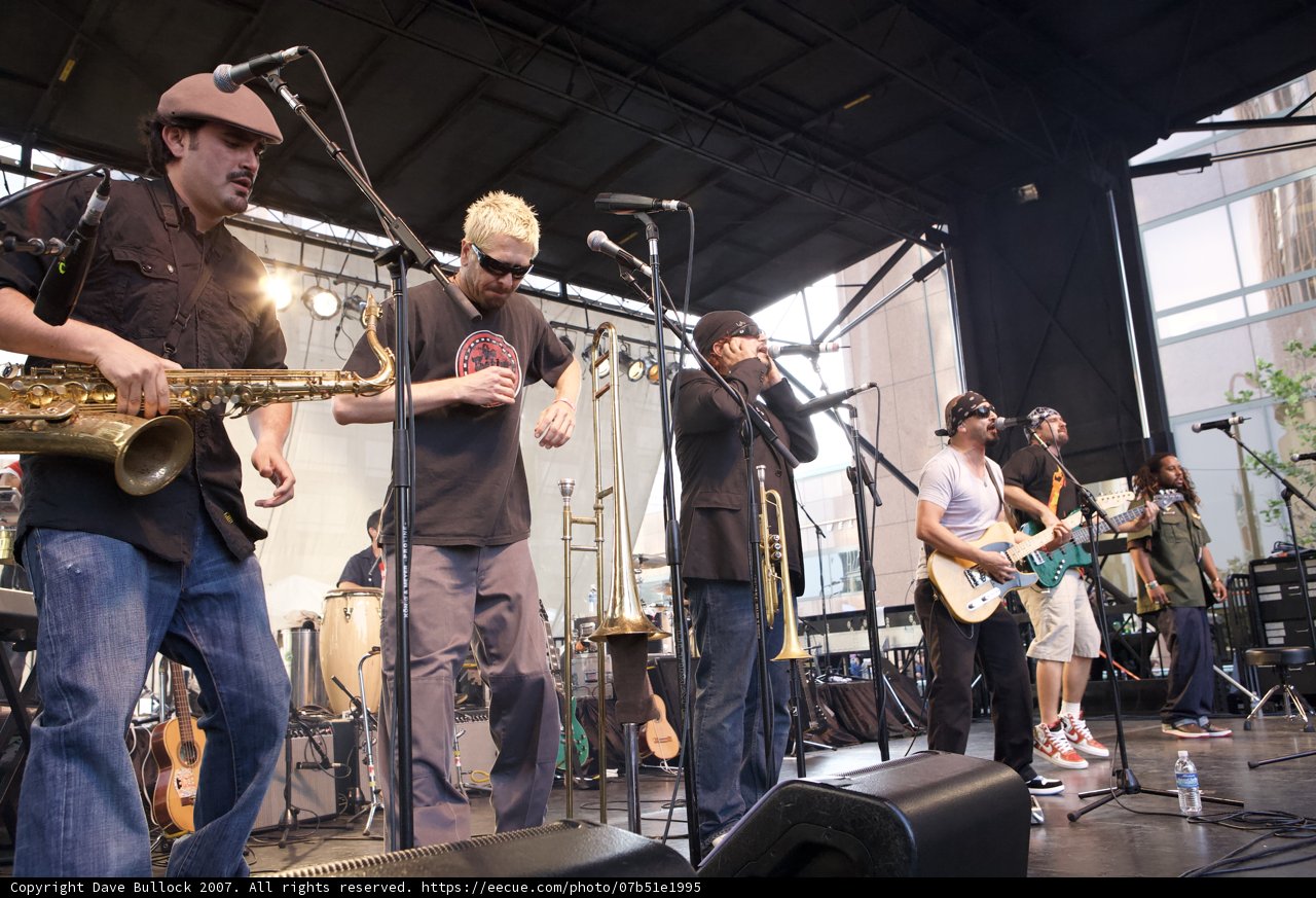 Ozomatli Band Rocks the Stage at 2007 Grand Performances Concert