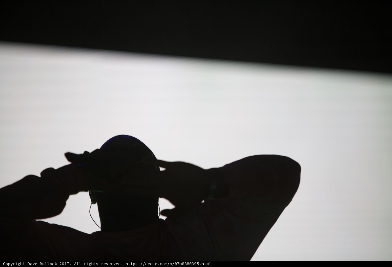 A Man in Silhouette with Hands on Head