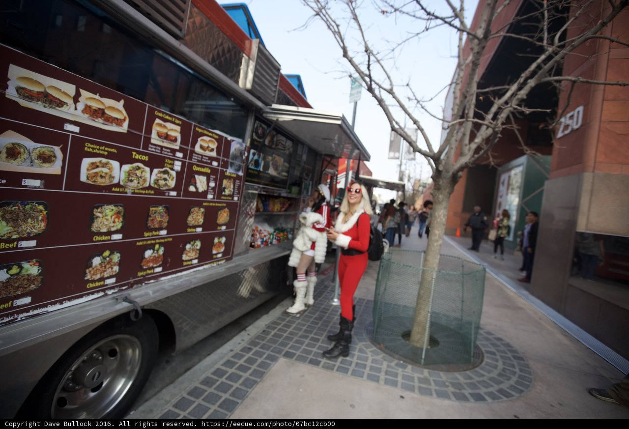 Santa Claus at the Food Truck