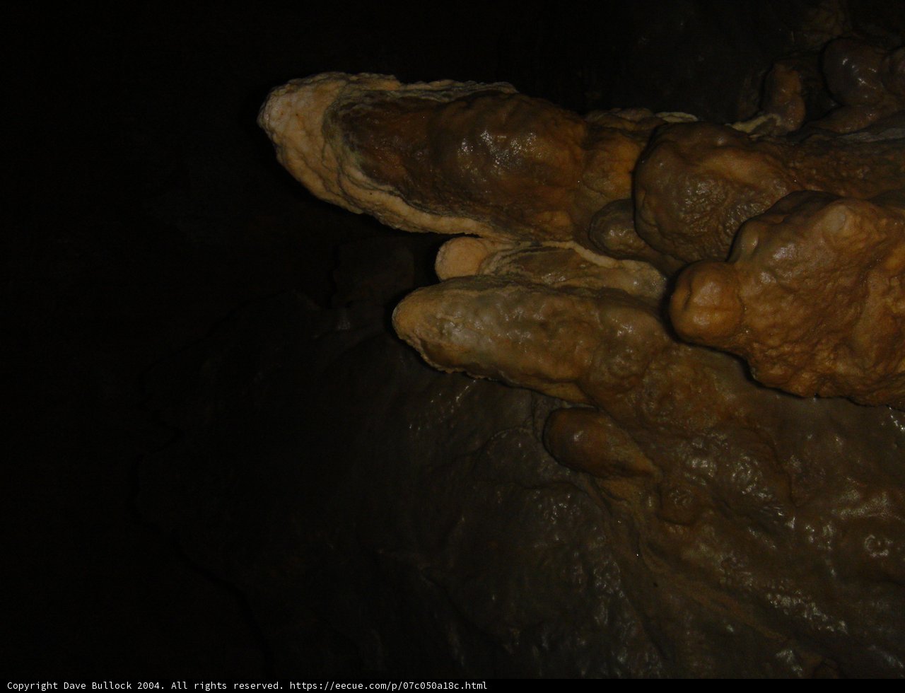 Illuminated Cave rock formation