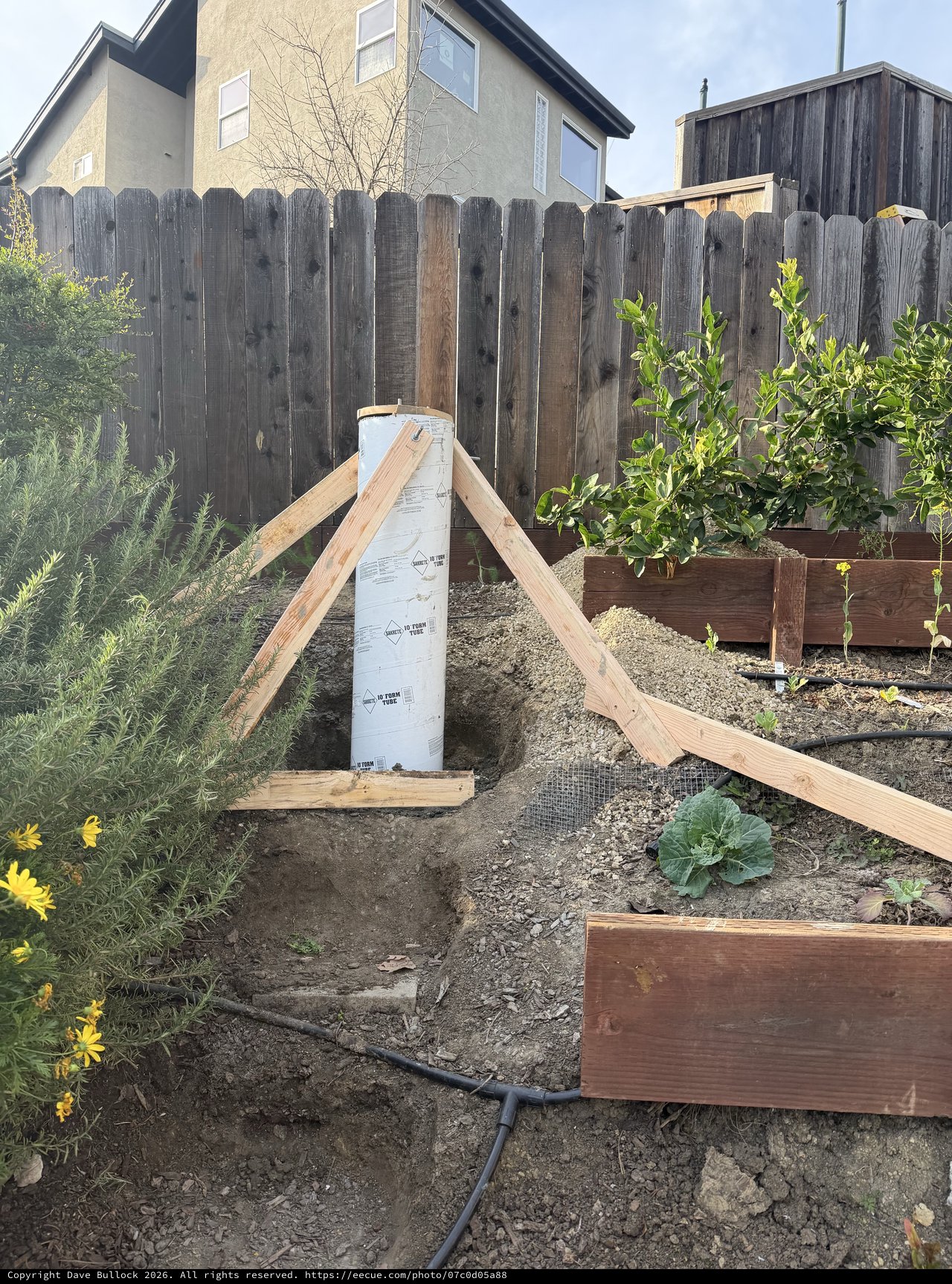 DIY Backyard Chicken Coop A-Frame Structure Under Construction