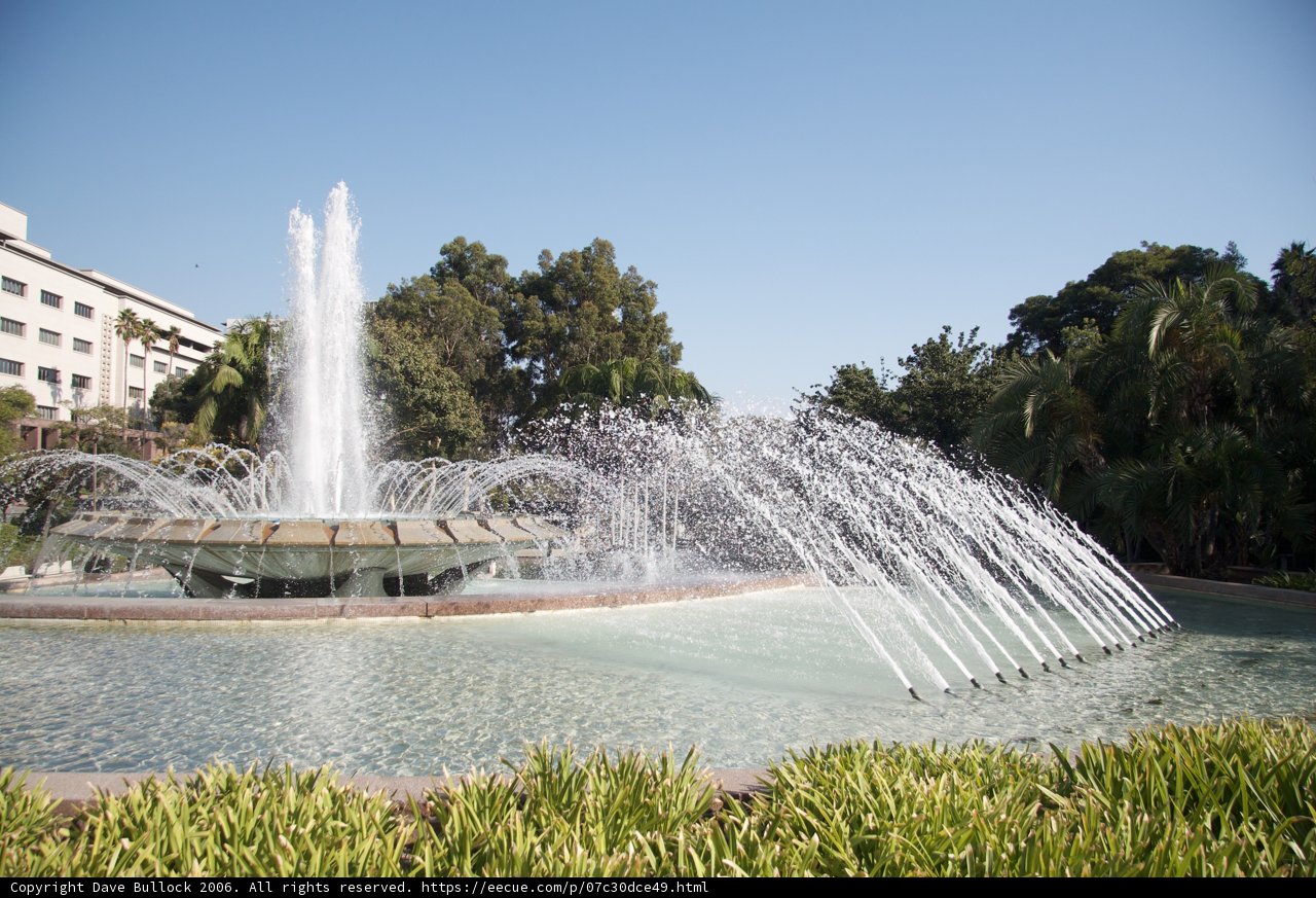 Serene fountain in the heart of the park