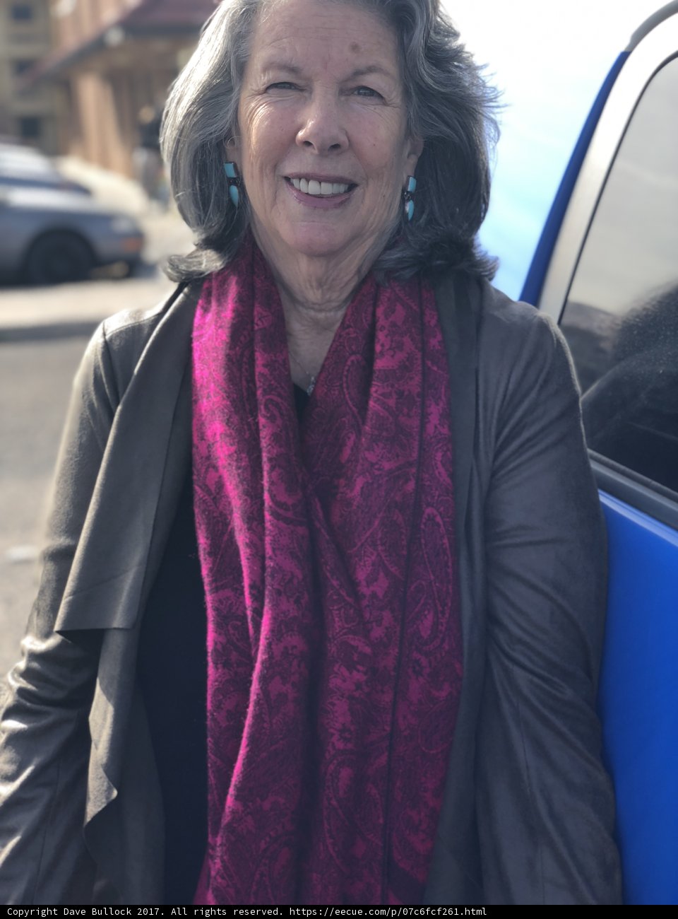 Stylish Rhoda and Her Blue Beauty