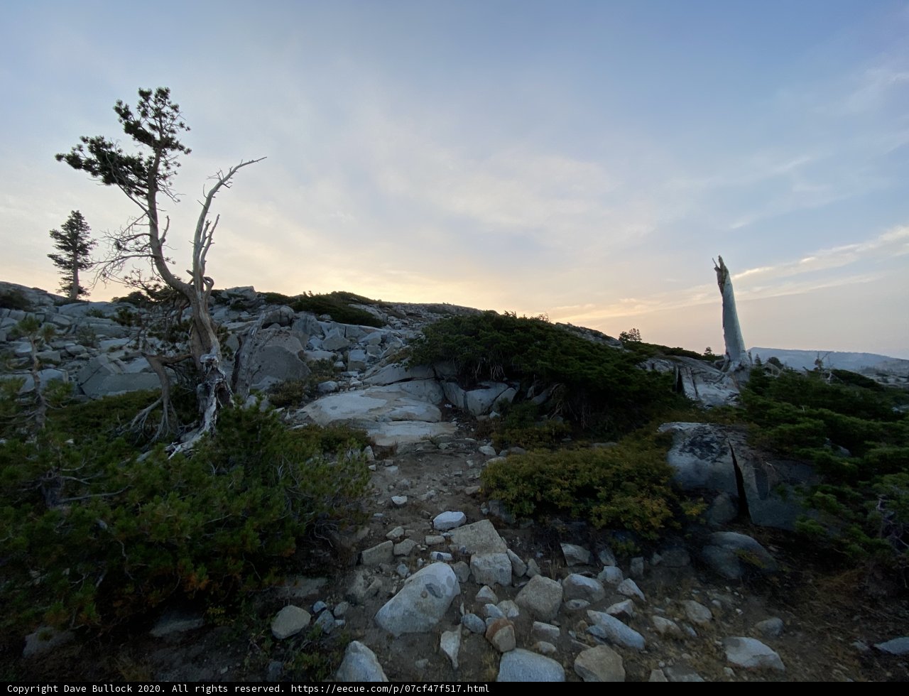 Sunset over Desolation Wilderness