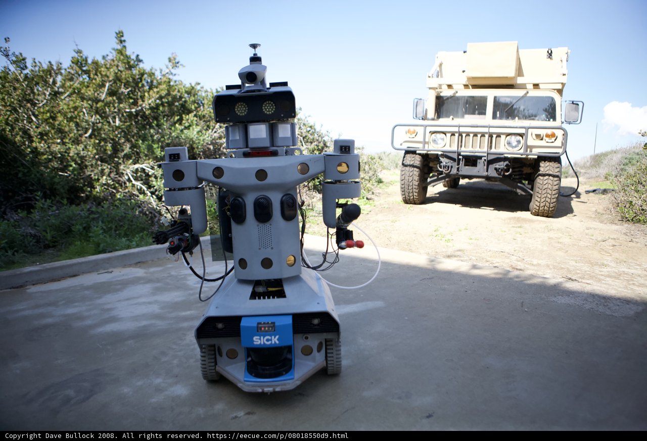 Robot and Truck Parked Together