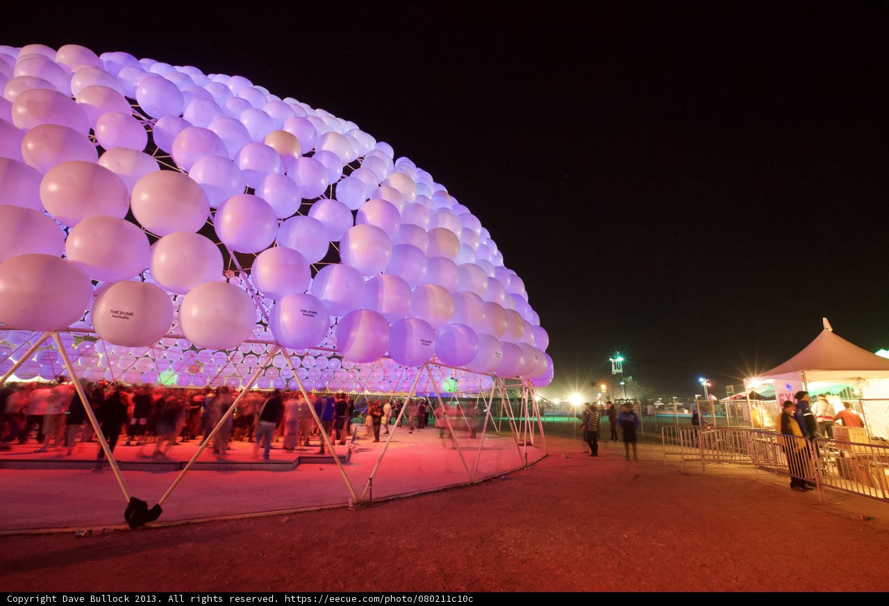 Balloon Dome in the Night Sky