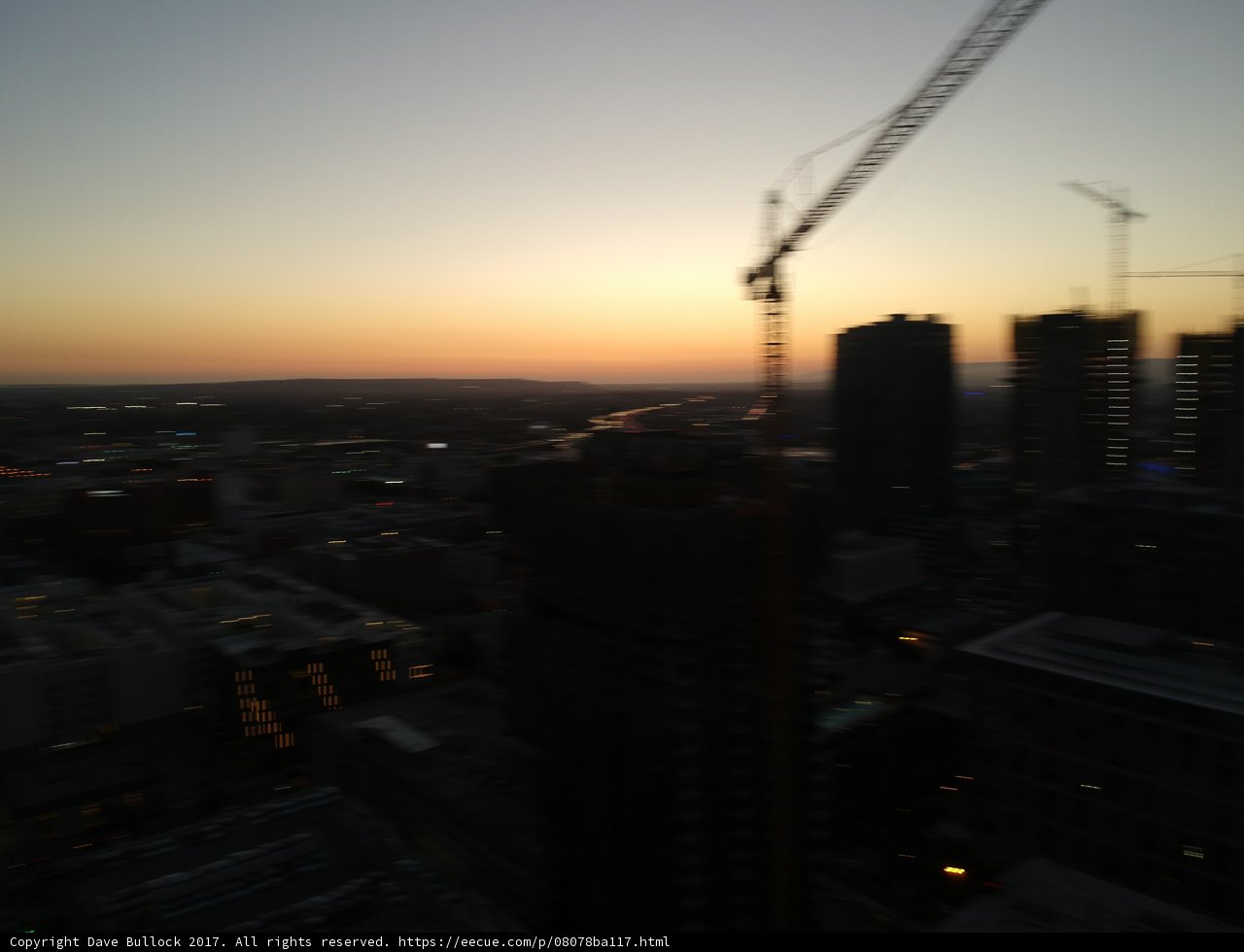 Sunset over the City Construction