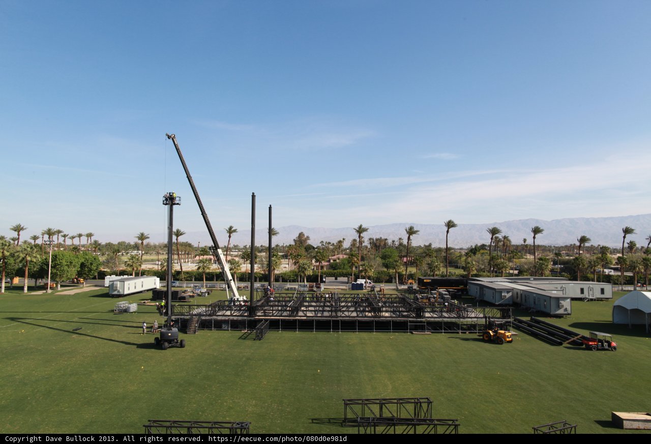 Crane on Stage at Coachella
