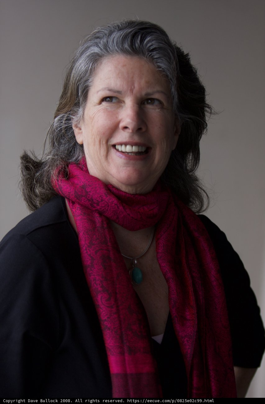 Pink Scarf and Gray Hair