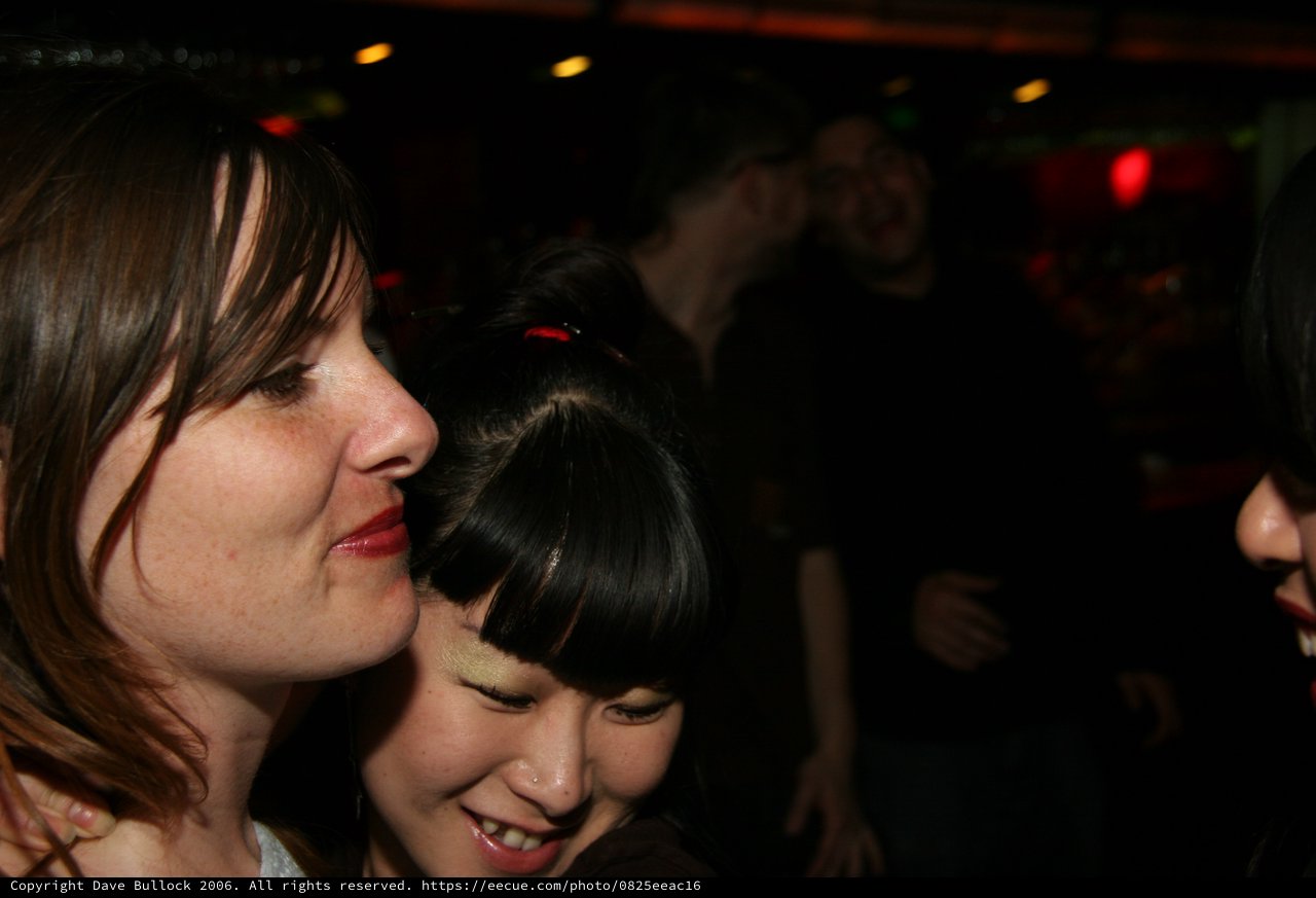 Two Friends Share a Joyful Moment at Night