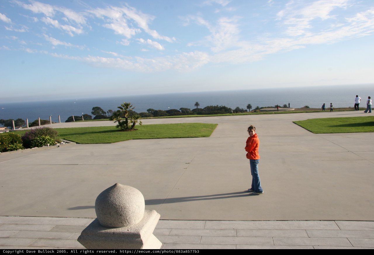 Young Girl Gazing at the Pacific Ocean Vista