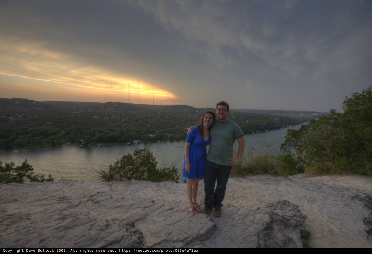 Sunset Couple Portrait Over Austin's Lake Travis
