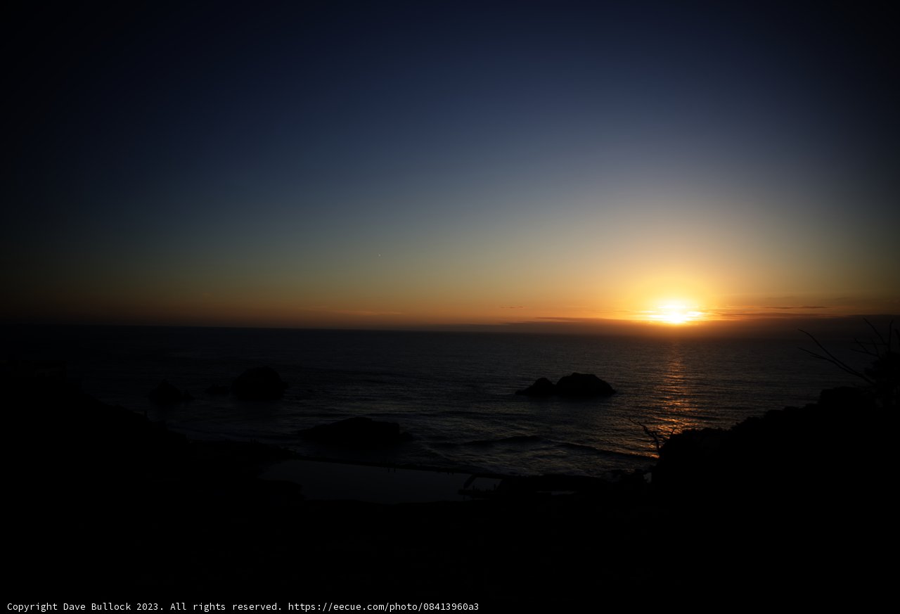 Stunning Monterey Sunset at Sutro Baths, San Francisco