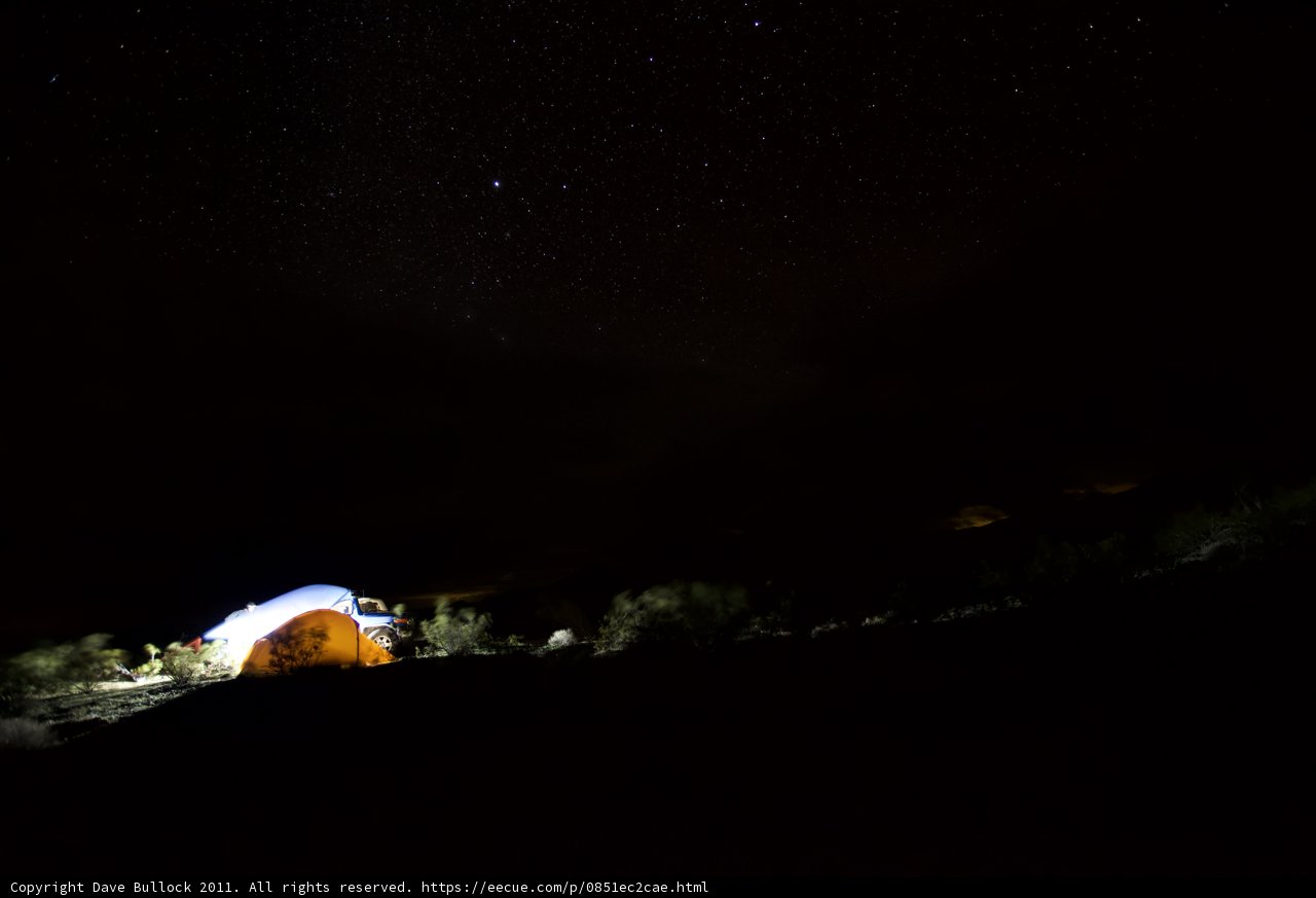 Mountain Tent under the Starry Night