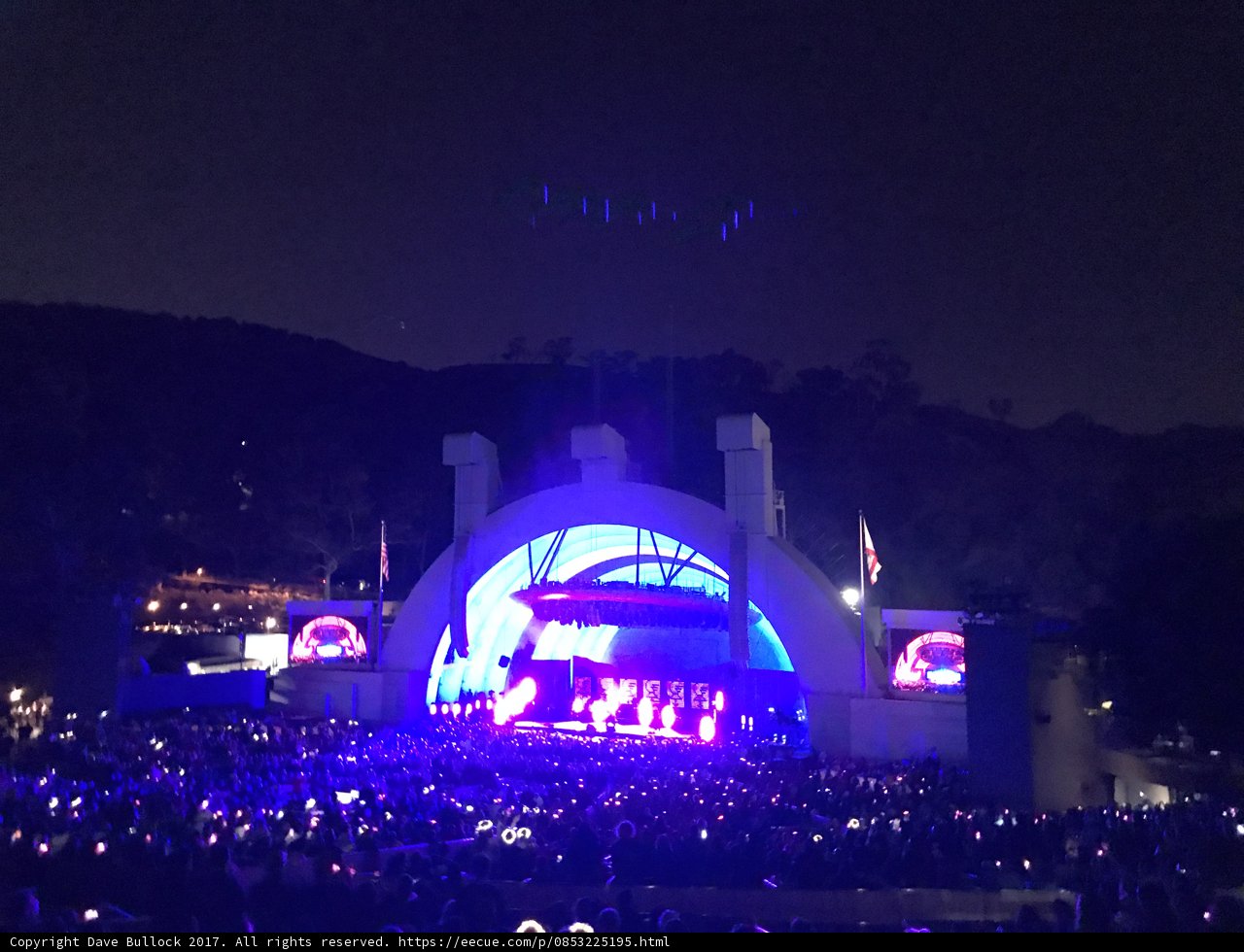 Blue-Hued Concert Crowd