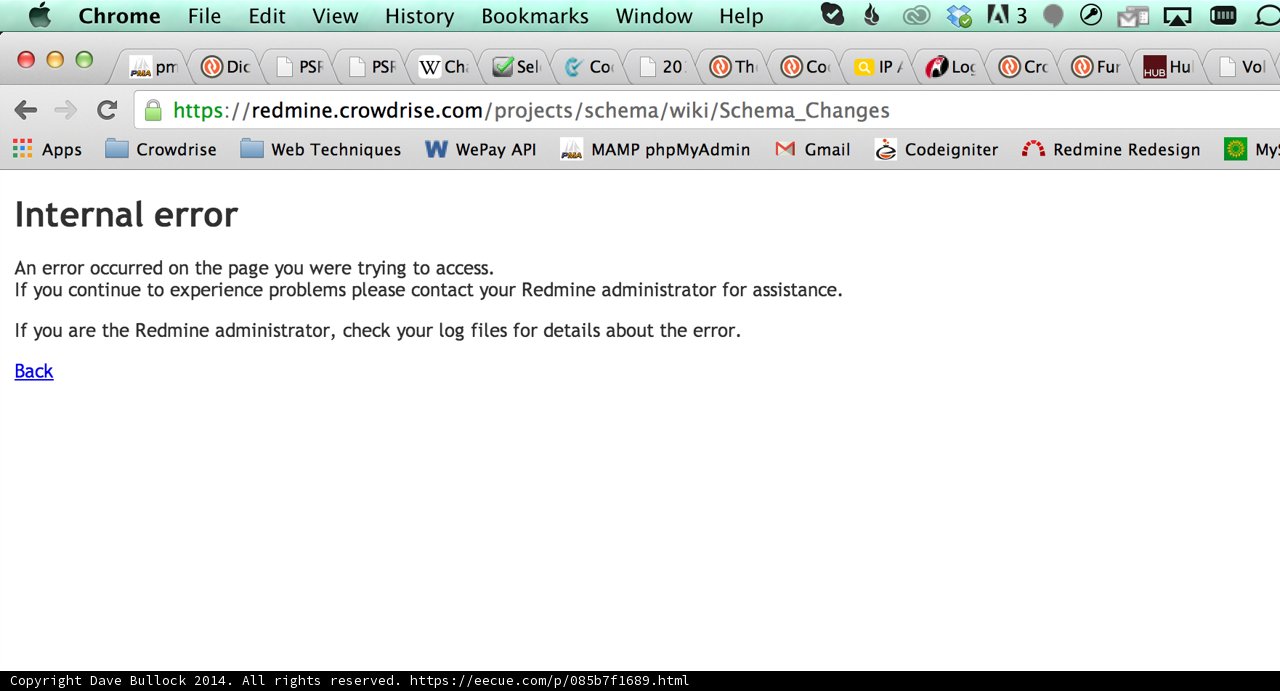 Internal Error Email Notification