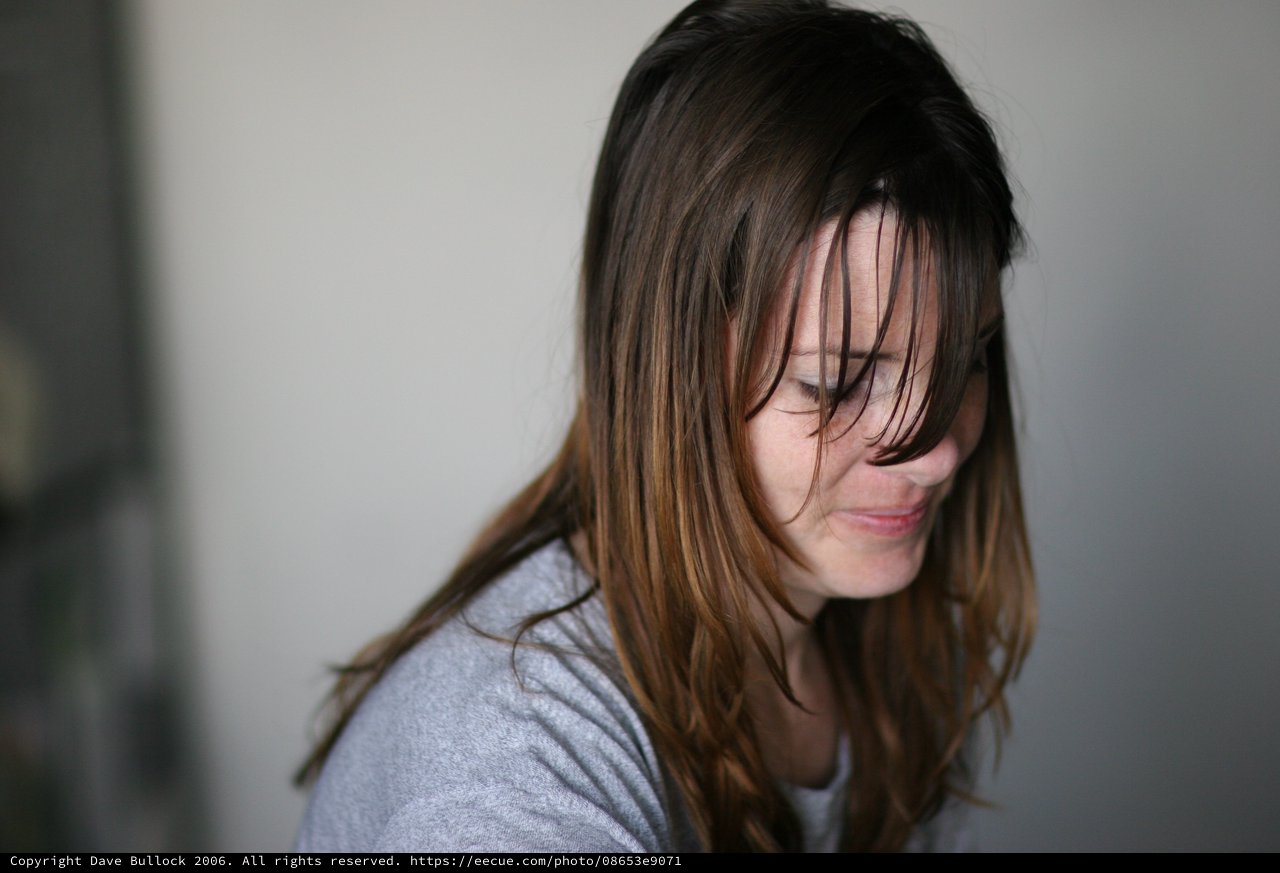 Penelope Lost in Thought, Hair Falling Forward